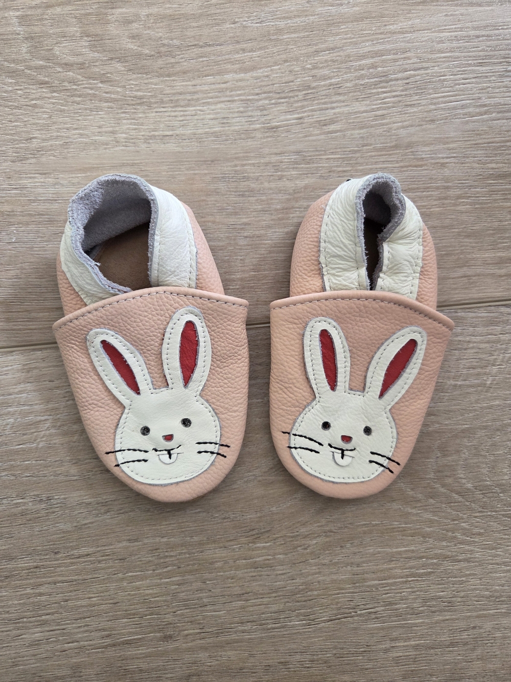 Baby Bunny Leather Slip-On Shoes in Pink Size 12-18 Months